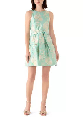 Women's Sleeveless Floral Jacquard Mini Dress | Belk