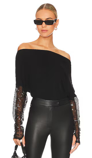 Boat Neck Top in Black | Revolve Clothing (Global)