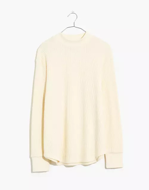 Mockneck Waffle Sweatshirt Tee | Madewell
