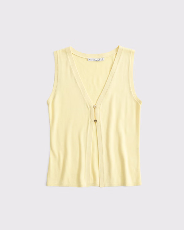 Women's V-Neck Cutaway Sweater Vest | Women's Tops | Abercrombie.com | Abercrombie & Fitch (US)