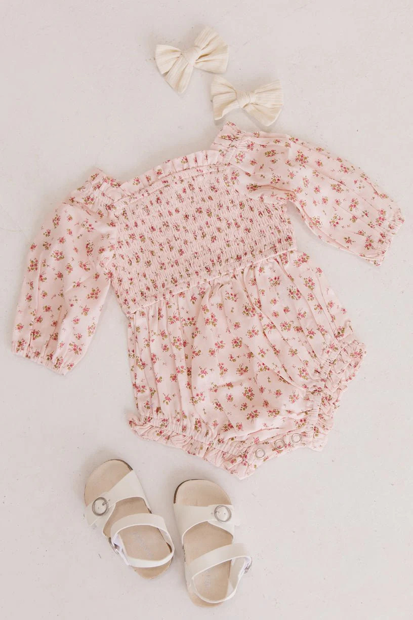 Baby Madeline Romper in Pink | Ivy City Co