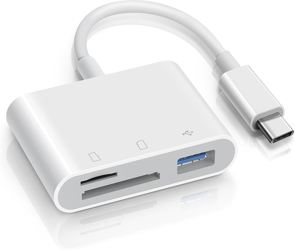 Amazon.com: MujuDoler USB C SD Card Reader for iPhone 15 iPad Mac 3 in 1 USB-C Memory Trail Camer... | Amazon (US)