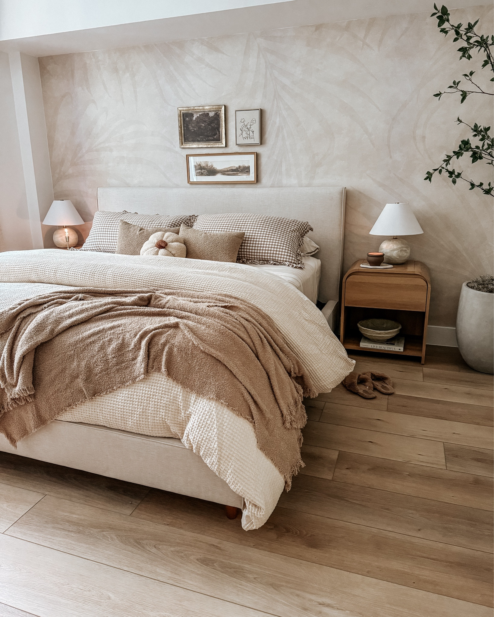 Amazon fall bed styling! These gingham pillows bring so much charm to a bedroom. The throw is lightweight yet cozy and the pumpkin pillow adds the perfect seasonal fall touch. The beige sheets and duvet cover help bring make the space cozier as well. My bed frame is the living spaces dean sand bed and not linkable here but I linked a beautiful similar option from target! 

#LTKHome #LTKStyleTip #LTKSeasonal