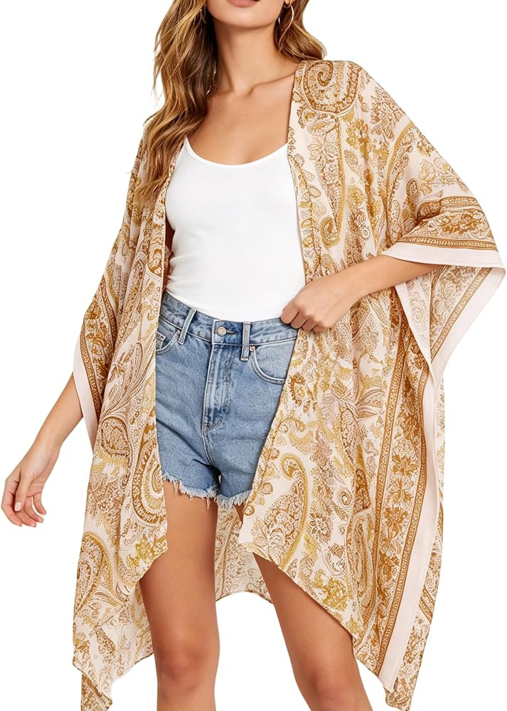 Spicy Sandia Women\u2019s Oversized Boho Kimonos Lightweight Summer Cardigans | Amazon (US)