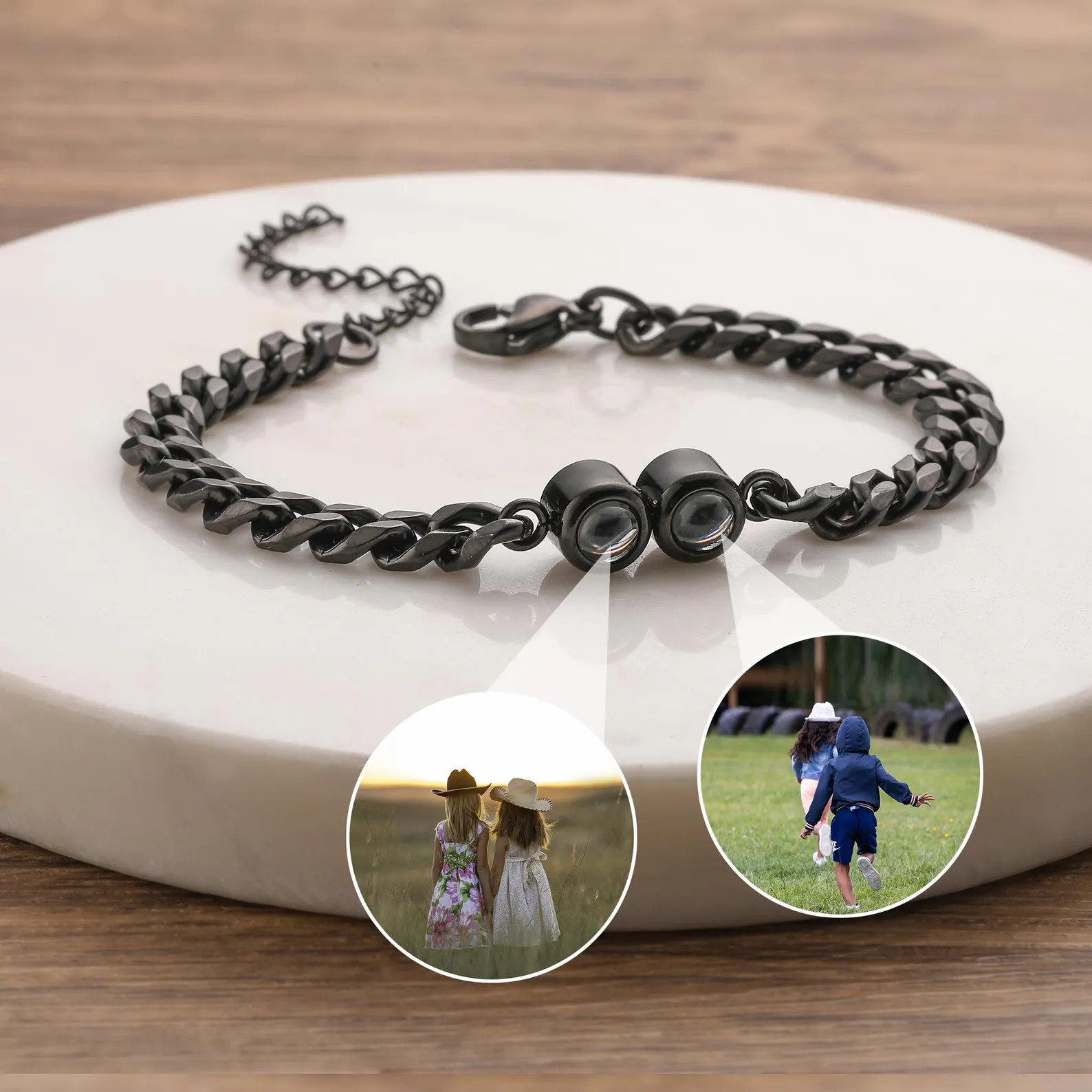 Custom Photo Projection Bracelet Engraved Picture Bracelet with Photo Projector Personalized Coup... | Etsy (US)