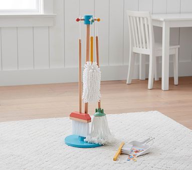 Multicolor Wooden Cleaning Set | Pottery Barn Kids