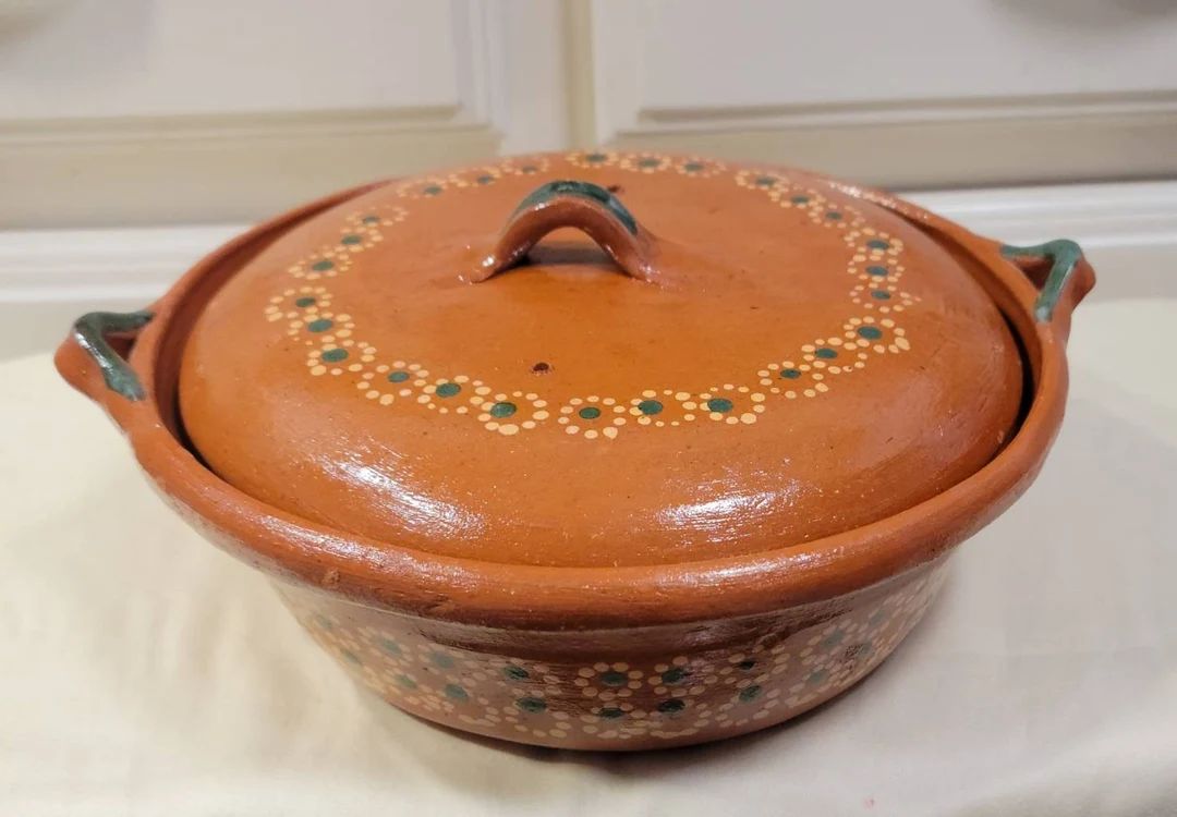 Handmade Clay Pot with Lid Casuela de Barro con Tapa Rustic Clay Pot Terracota Pot with lid | Etsy (US)
