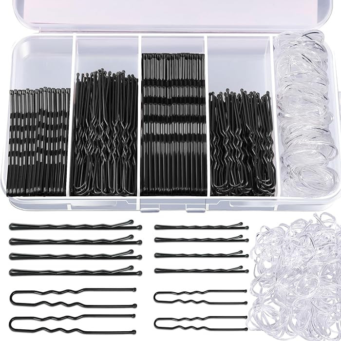 Teenitor 300pcs Hair Pins Bobby Pins Black, 100 Black Bobby Pins 2" 2.75"100 Hair Pins for Women ... | Amazon (US)