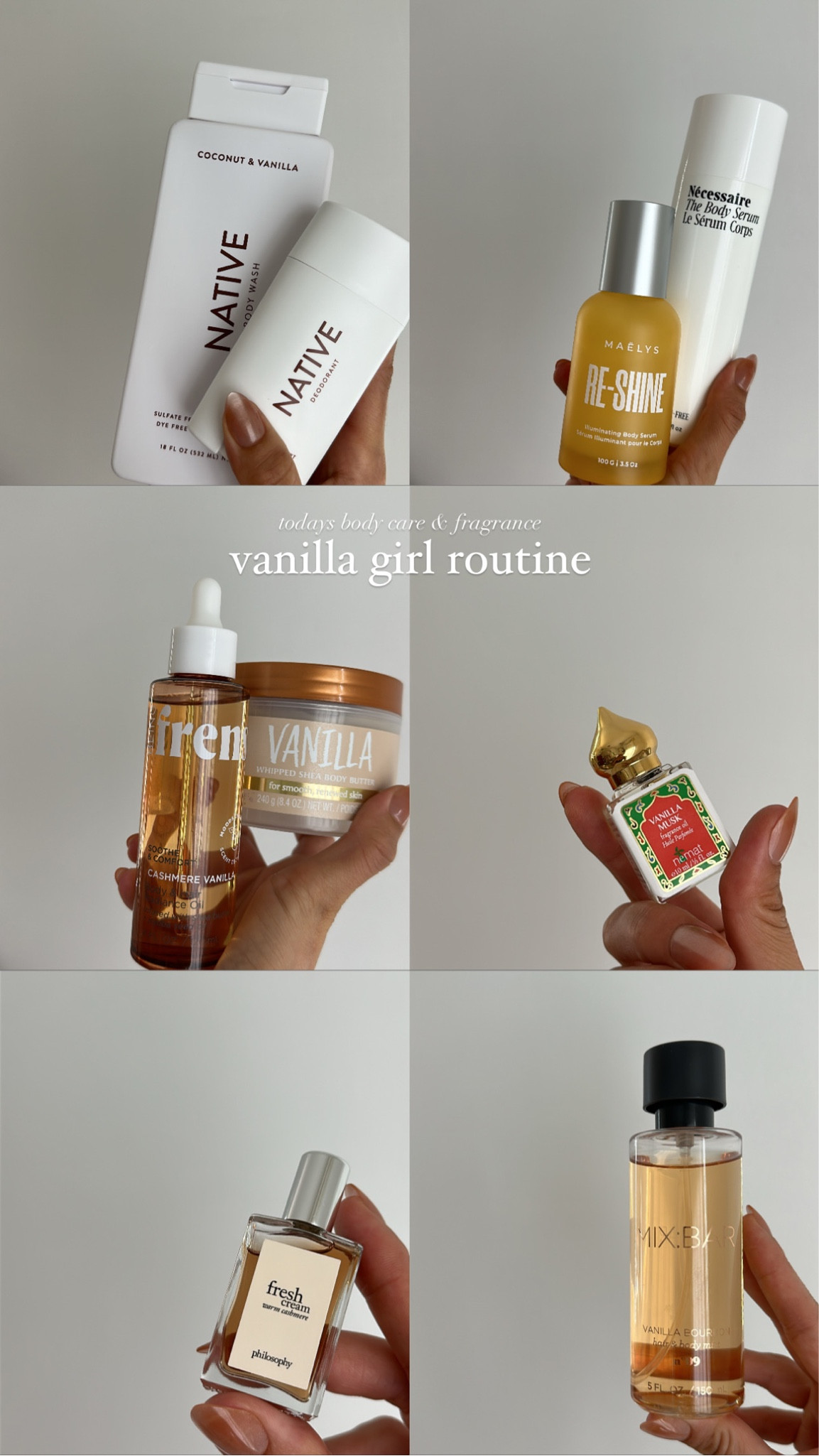 Vanilla girl body care routine 🍦🍨🧁

Perfumes, perfume layering, body care routines, luxury perfumes, best perfume combinations, skincare routines, fragrance layering, body care tips, perfume reviews, top-rated perfumes, perfume layering tips, full body skincare, body care products, perfume layering techniques, best body care routines, perfume pairing, daily body care routine, perfume mix and match, body care routine steps, perfume layering ideas. Fall fragrance, fall perfume. 

#LTKSeasonal #LTKbeauty #LTKGiftGuide