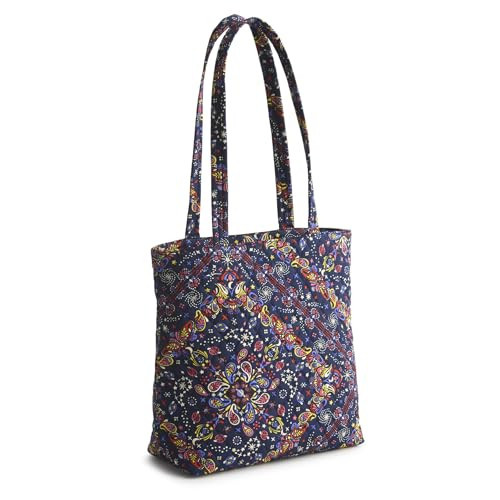 Vera Bradley Women's Premium Cotton Small Original Zip Tote Bag, Starry Paisley, One Size | Amazon (US)