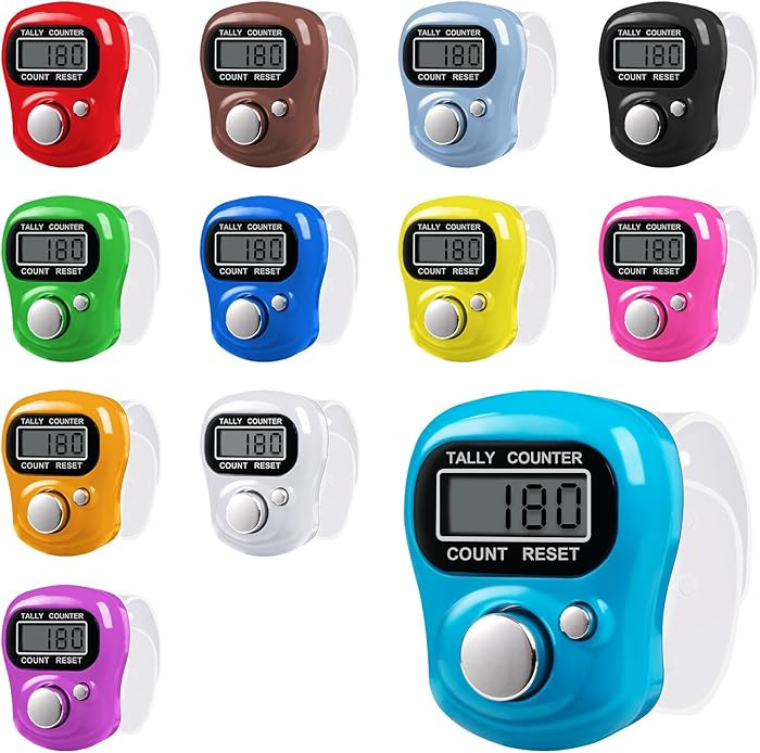 Amble 12 Pack Electronic Finger Counter, 5 Digit LCD Electronic Digital Display, Hand Tally Click... | Amazon (US)