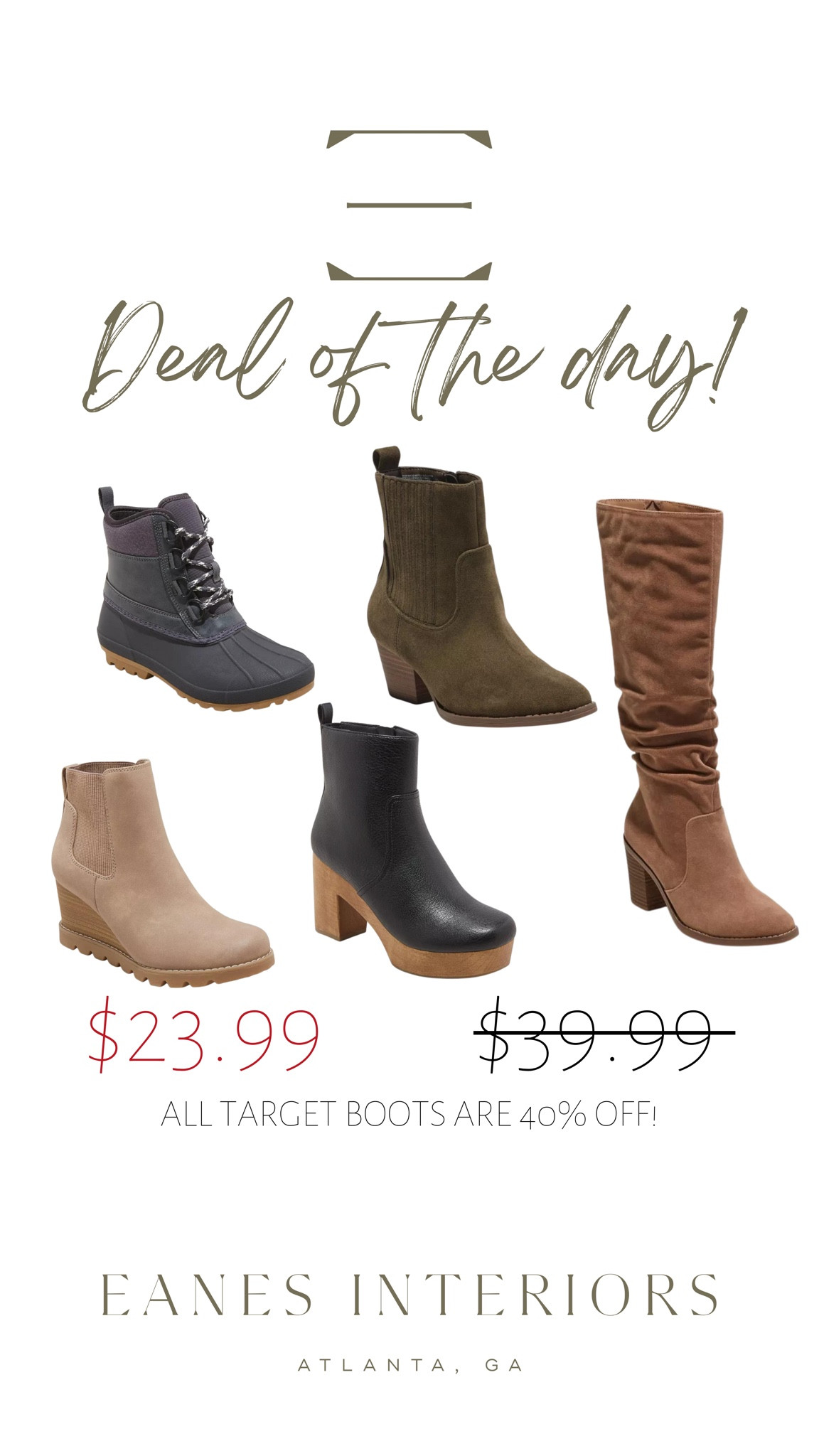 Boot sale at 40% off! 

#womensbootsale

#LTKshoecrush #LTKunder50 #LTKSeasonal
