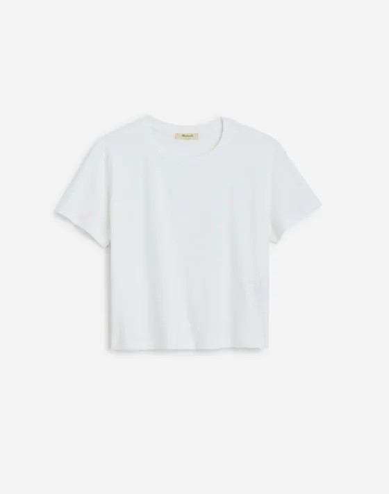 The Boxy-Crop Tee in Soft Slub | Madewell