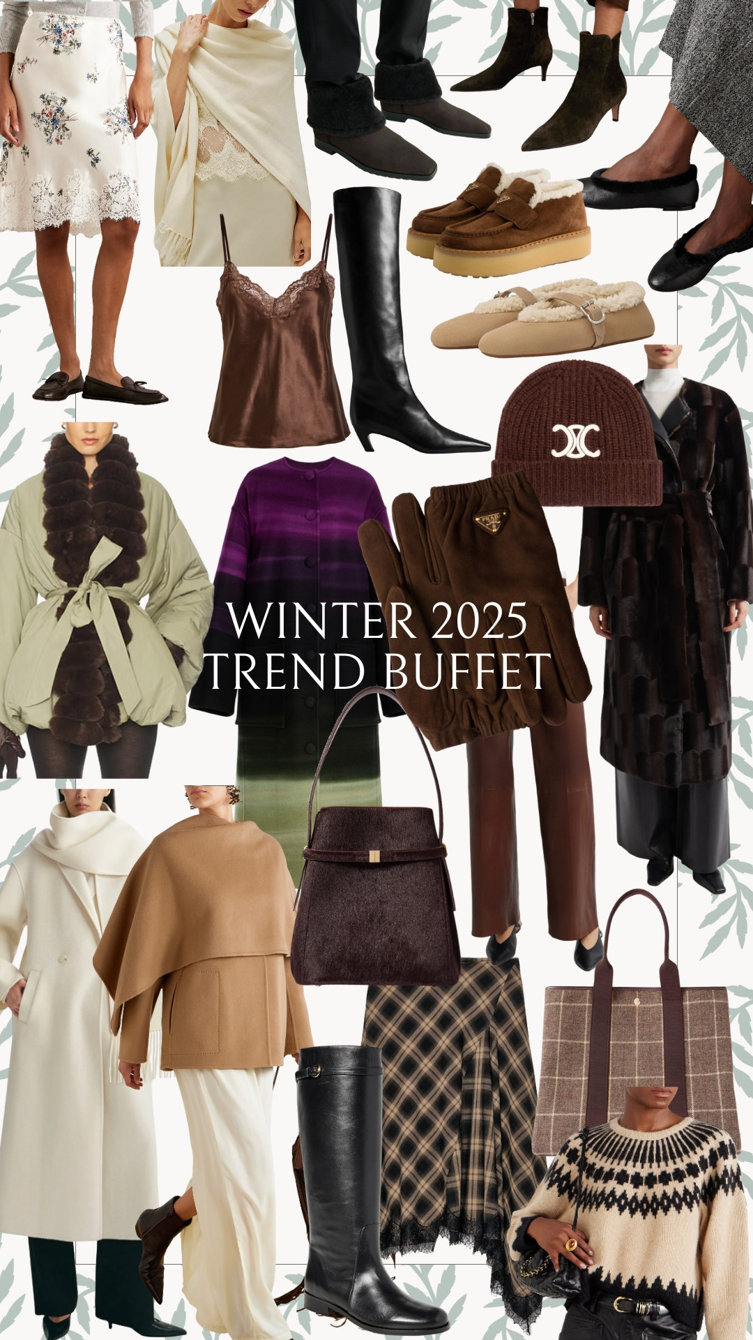 Winter 2025 Trends!

- Romantic lace/silk layered in cozy looks
- Loafers/ballets, shearling-trimmed styles, and sleek-kitten heel boots
- Statement outerwear (draping,  caping, fringe, color, luxe textures)
- Luxe textures (boucle, faux fur, velvet, satin, shearling)
- Brown is the new black and it's available in a variety of tones!
- The Ralph Lauren countryside aesthetic (tweed, checks, plaid, fair isle knits, and riding boots)

winter trends, winter trends 2025, trends for winter, winter trending, winter essentials, winter must haves, winter 2026 

 #LTKSeasonal