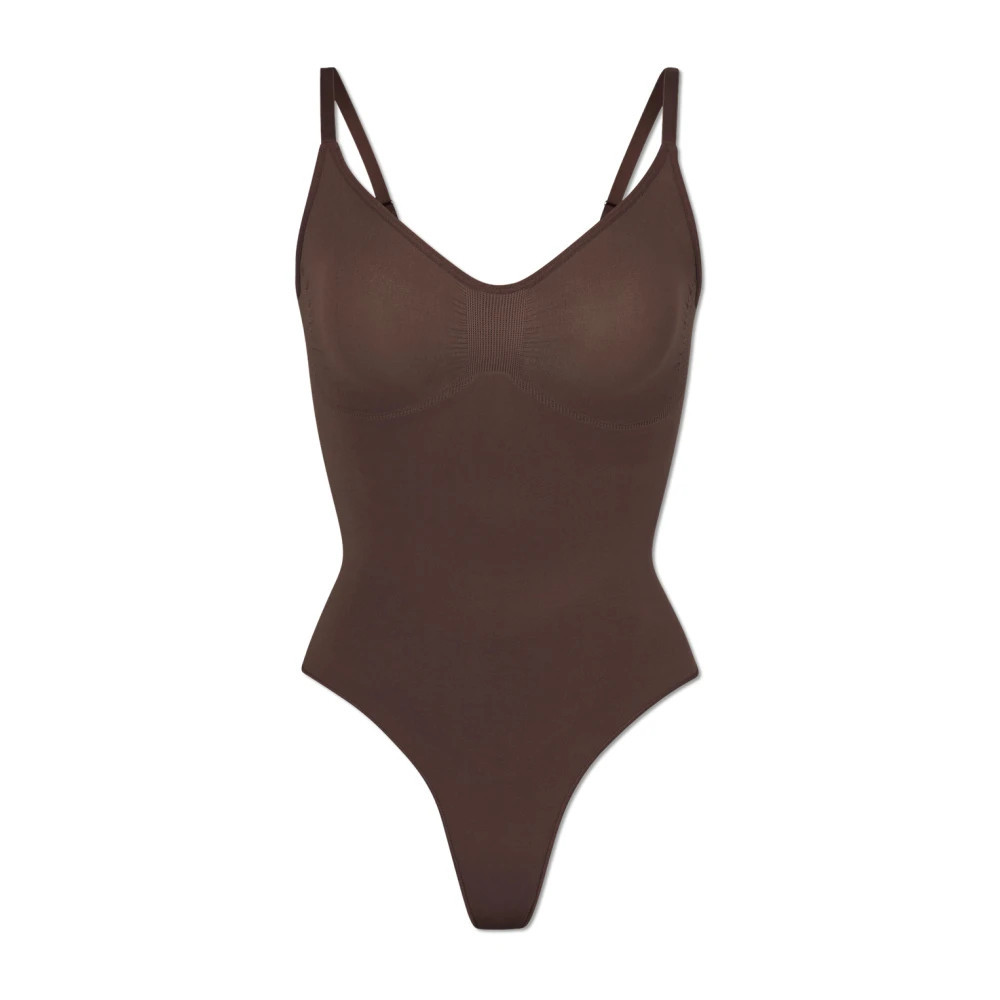 SKIMS - Seamless Sculpt Thong Bodysuit - - Underwear - Damen - Braun - XL | Miinto DE