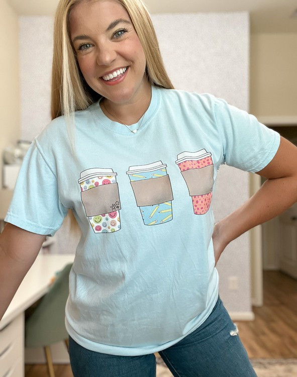 Teacher Coffee Cups Tee | Callie Danielle