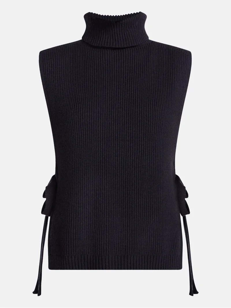 Scenario Women's Turtleneck Sweater Vest, Lightweight, Sizes S-XXXL | Walmart (US)
