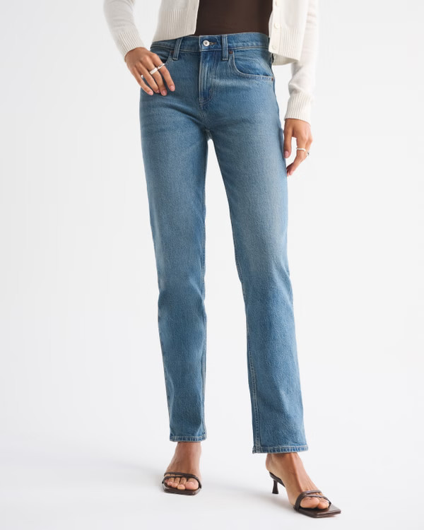 Mid Rise 90s Straight Jean | Abercrombie & Fitch (US)