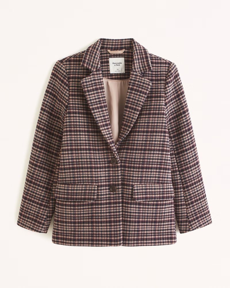 Women's Heavyweight Wool-Blend Blazer Coat | Women's Coats & Jackets | Abercrombie.com | Abercrombie & Fitch (US)