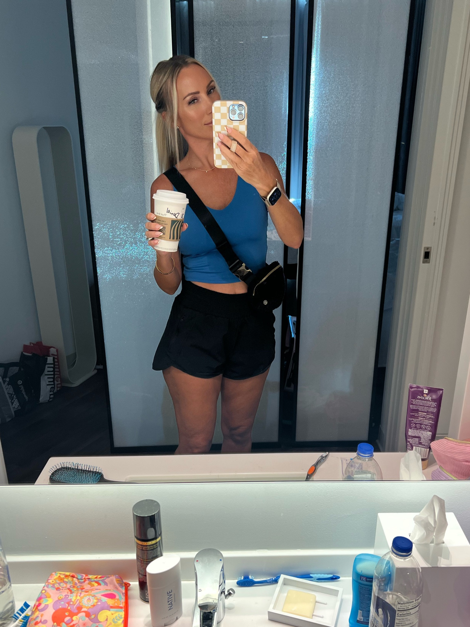 Universal ootd! The top and bottoms are lulu dupes! 

#LTKfitness #LTKtravel #LTKover40