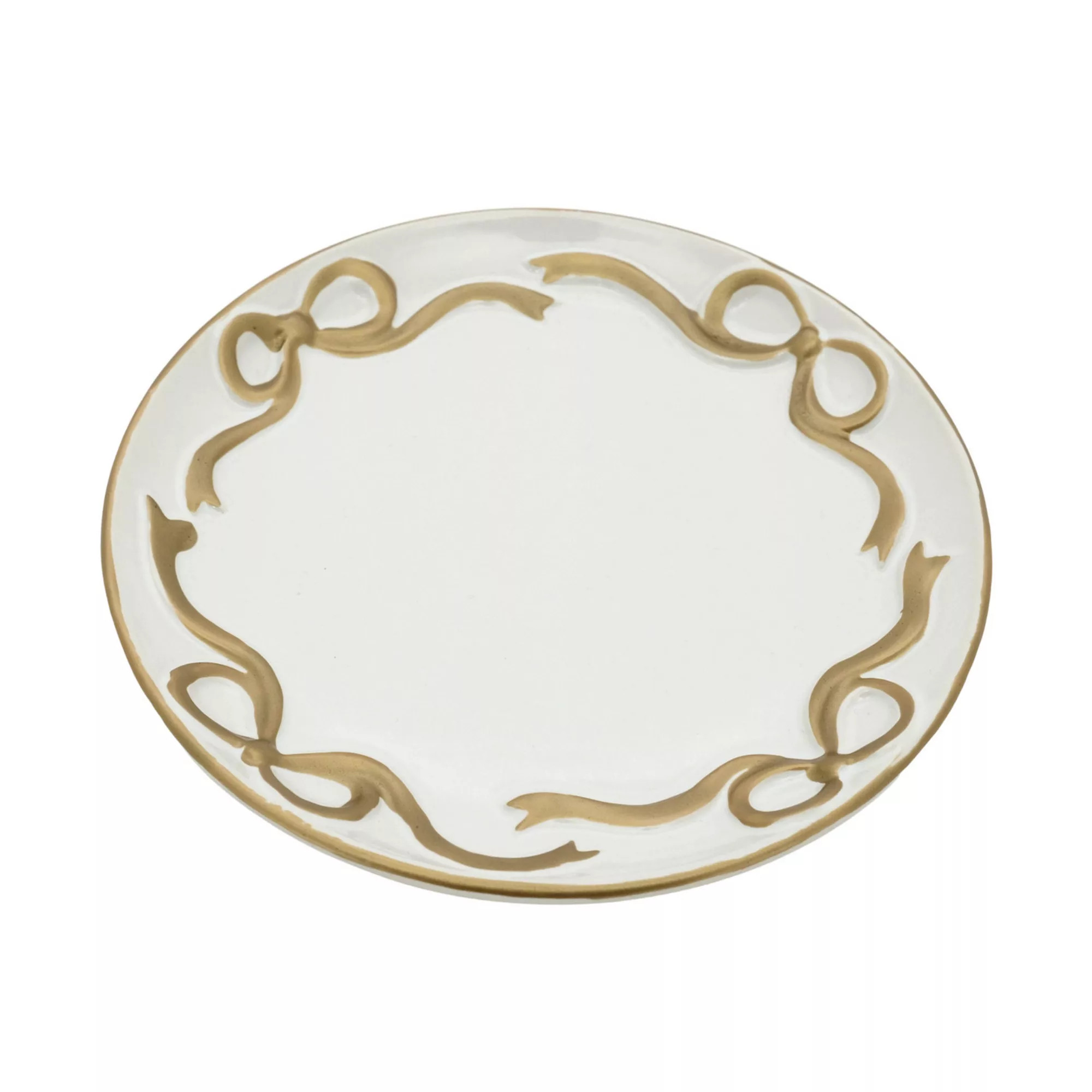 St. Nicholas Square® Gold Bow Appetizer Plate | Kohl's
