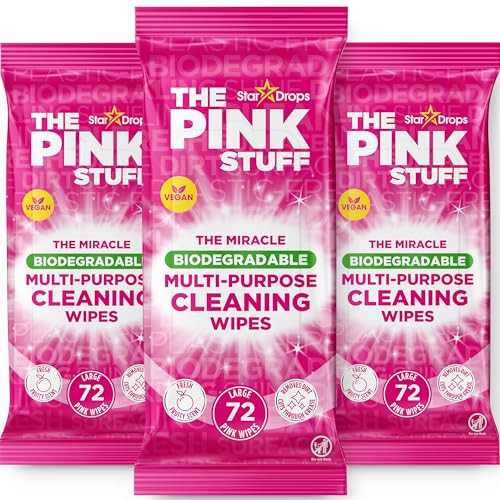 Stardrops The Pink Stuff Miracle Multi-Purpose Cleaning Wipes – 216 Count – Tough on Grease, Grime, and Dirt – All-Purpose Cleaner for Kitchen, Bathroom, and More | Amazon (US)