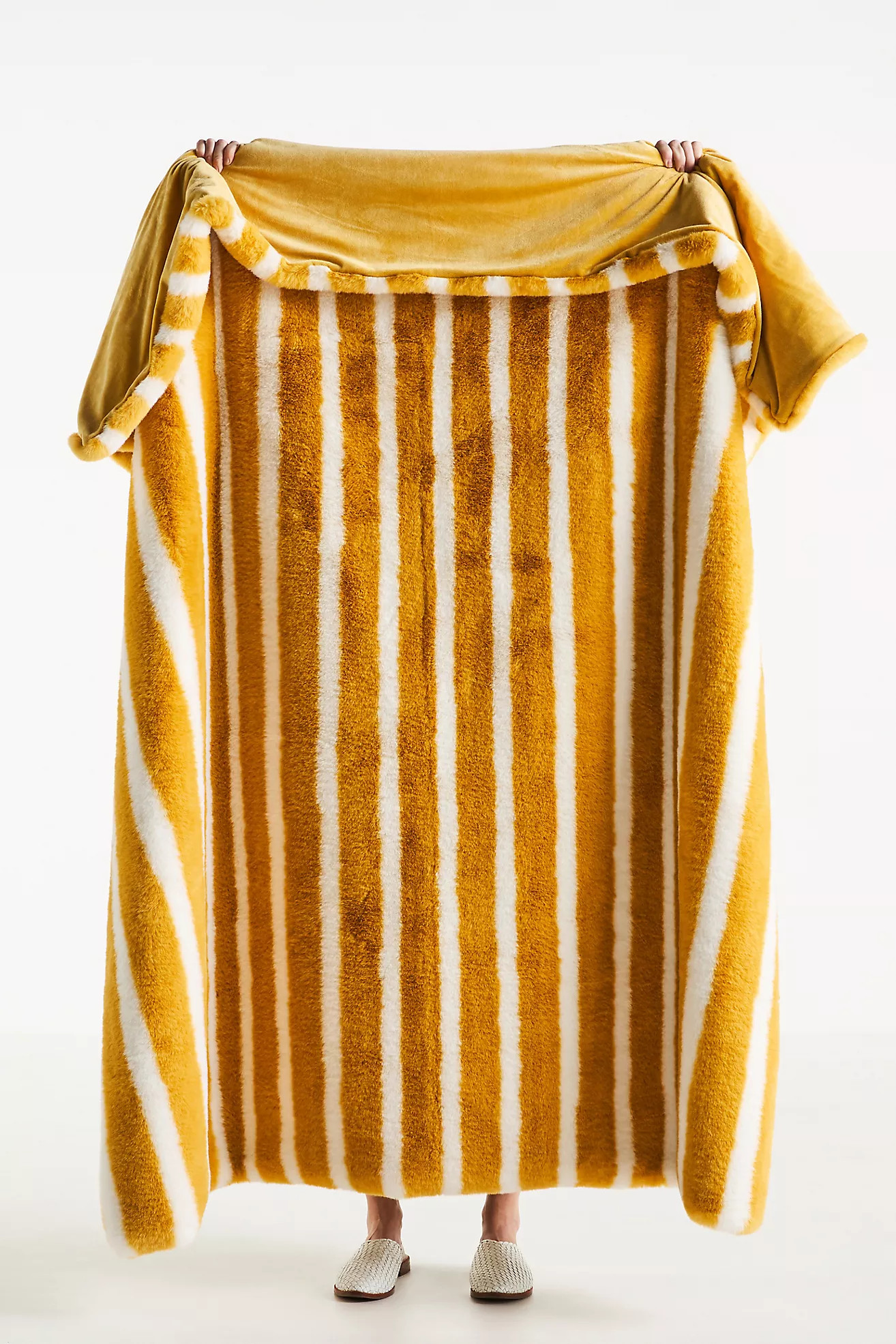 The Sophie Faux-Fur Throw Blanket | Anthropologie (US)