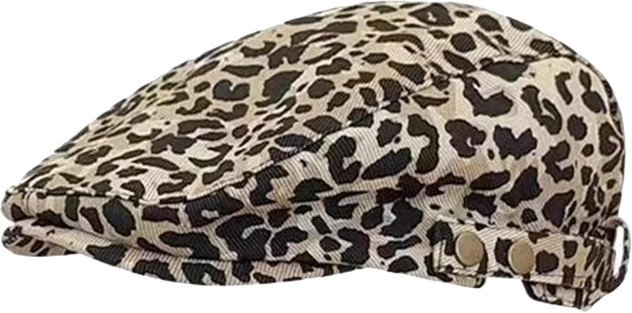 Retro Leopard Beret Cap 20s-Gatsby Fashion Cows Newsboy Caps Cotton Blend Ivy Flat Cabbie Hat Med... | Amazon (US)