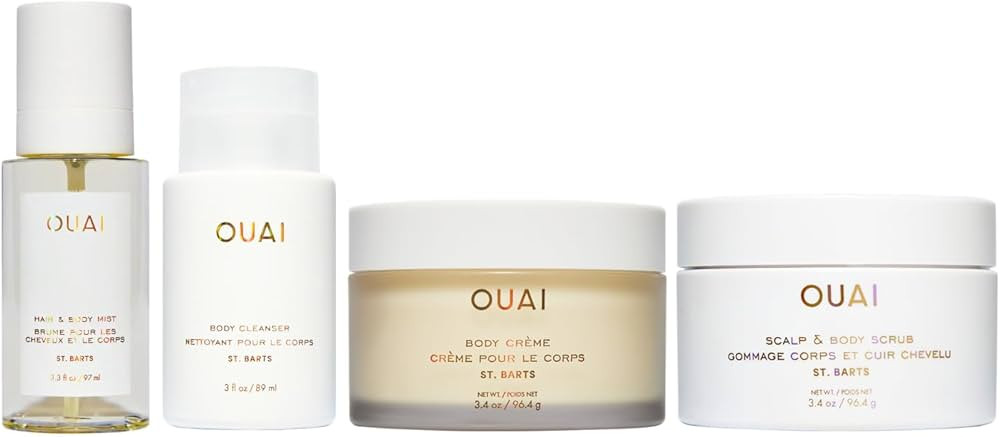 OUAI St. Barts Travel Bundle - Includes Travel Size Scalp & Body Scrub, Foaming Shower Gel, Hydra... | Amazon (US)