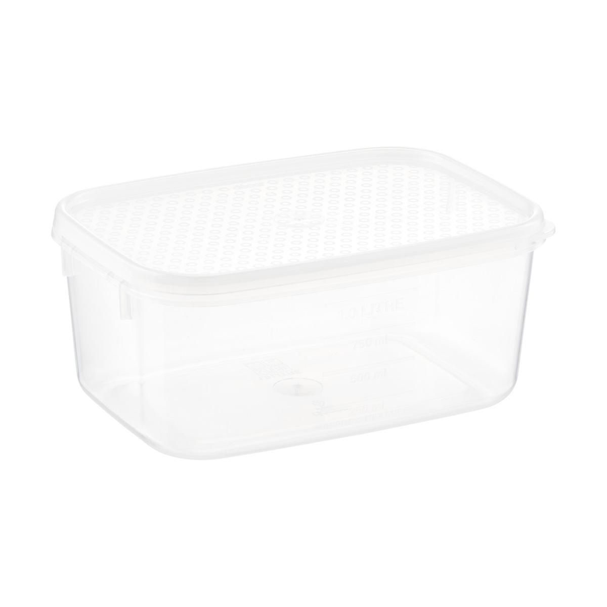 34 oz. Oblong Tellfresh Food Storage 1 ltr. Pkg/3 | The Container Store