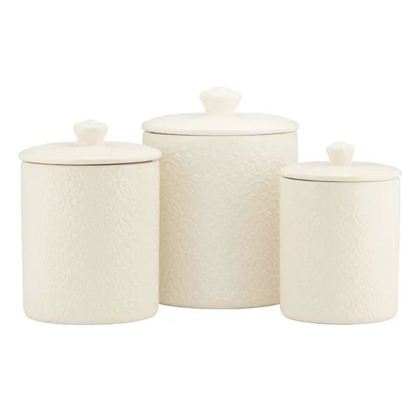 Embossed 3 Piece Kitchen Canister Set | Wayfair North America