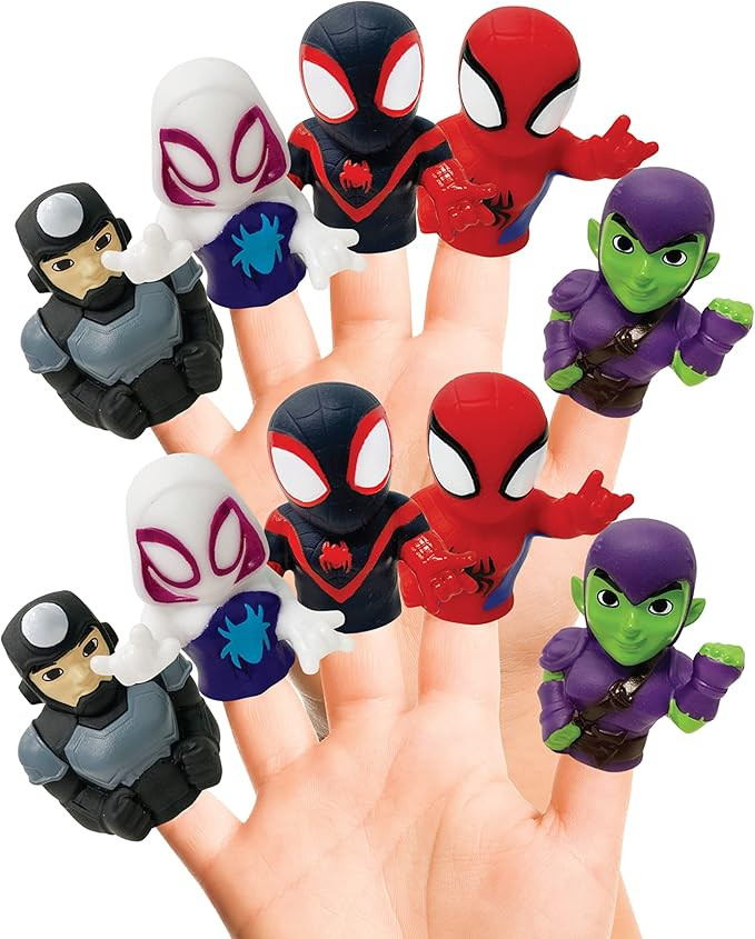 Spidey & His Amazing Friends 10 Piece Finger Puppet Set - Party Favors, Educational, Bath, Floati... | Amazon (US)