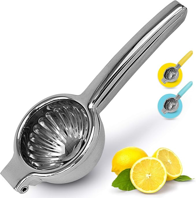 Lemon Squeezer Stainless Steel with Premium Quality Heavy Duty Solid Metal Squeezer Bowl - Large ... | Amazon (US)