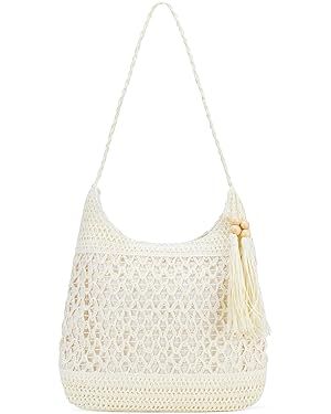 Straw Packable Large Mesh Beach Bag The Tote Hobo Bag Crossbody Purses Straw Bags for Women Trave... | Amazon (US)