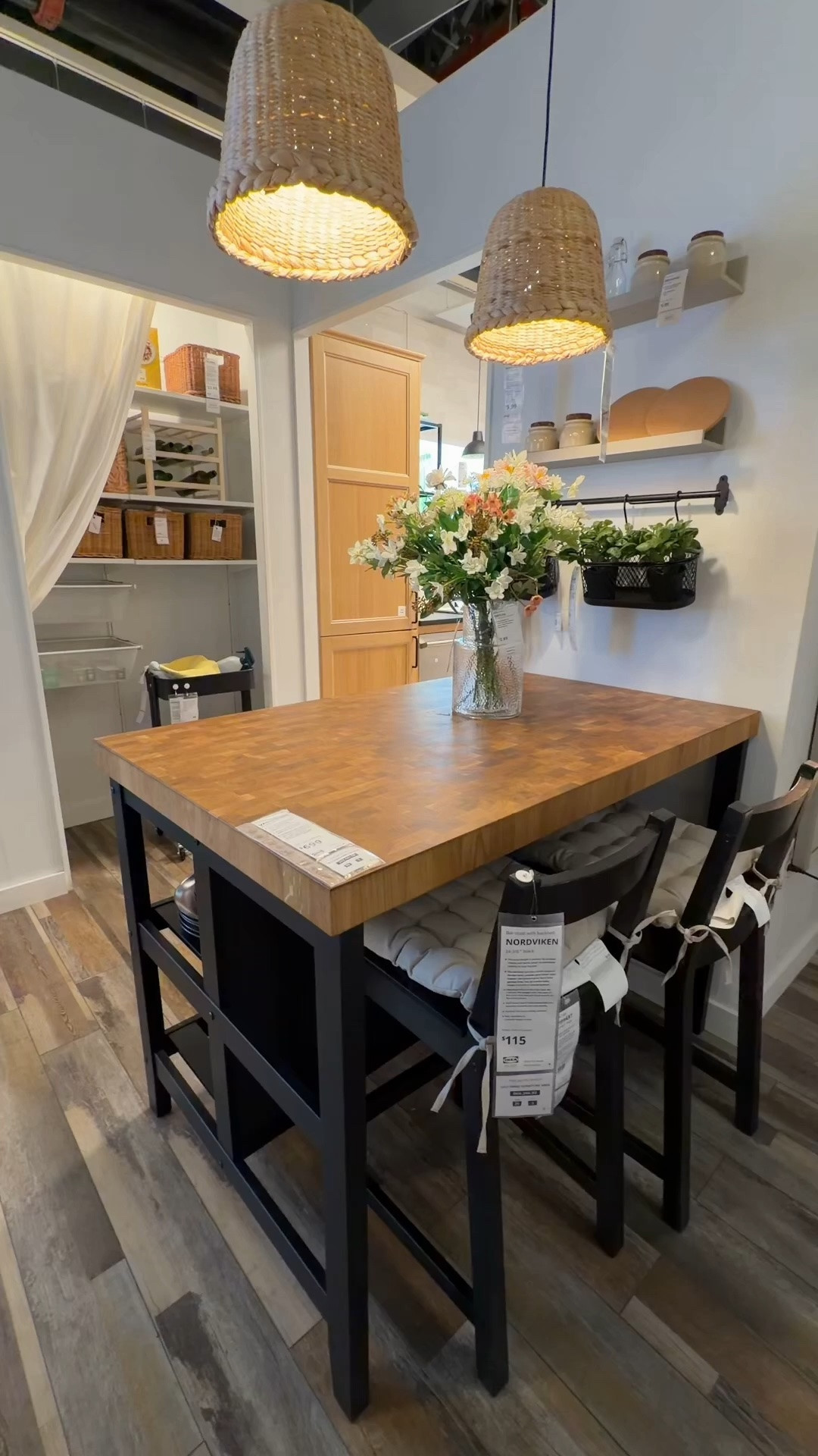 Cozy kitchen vibes with a charming setup full of character! 😍 This space features the highly rated VADHOLMA Kitchen Island from IKEA, with its beautiful oak top, classic black finish, and generous open shelving. 🖤🍽️☕️ It’s a great way to add extra workspace and storage while bringing another layer of warmth and character to the space. ✨🌾 #kitchenisland #kitcheninspo #ikea

#LTKHome #LTKSaleAlert