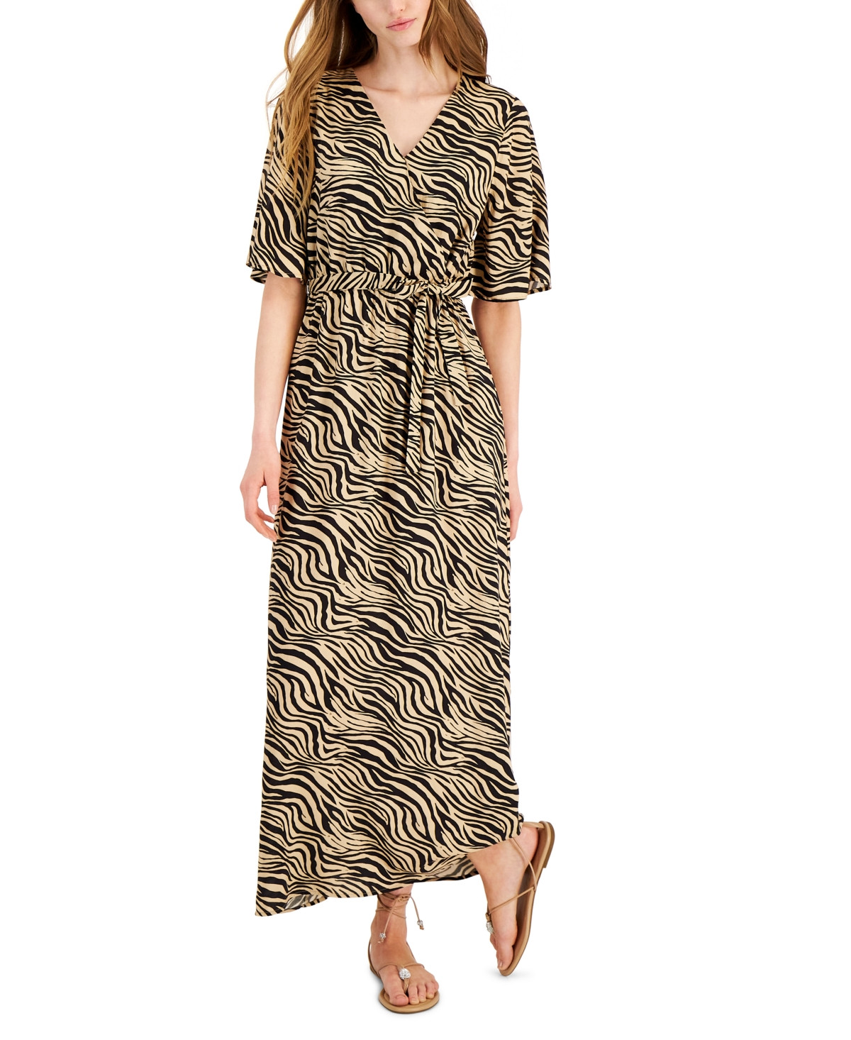 Inc International Concepts Women's Zebra-Print Maxi Dress, Created for Macy's | Macys (US)