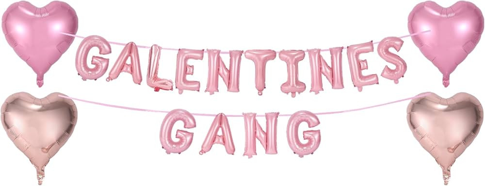 Pink Galentines-Balloons, Letter Galentines Day Decorations, Gals' Gang Party Supplies, Happy Wom... | Amazon (US)
