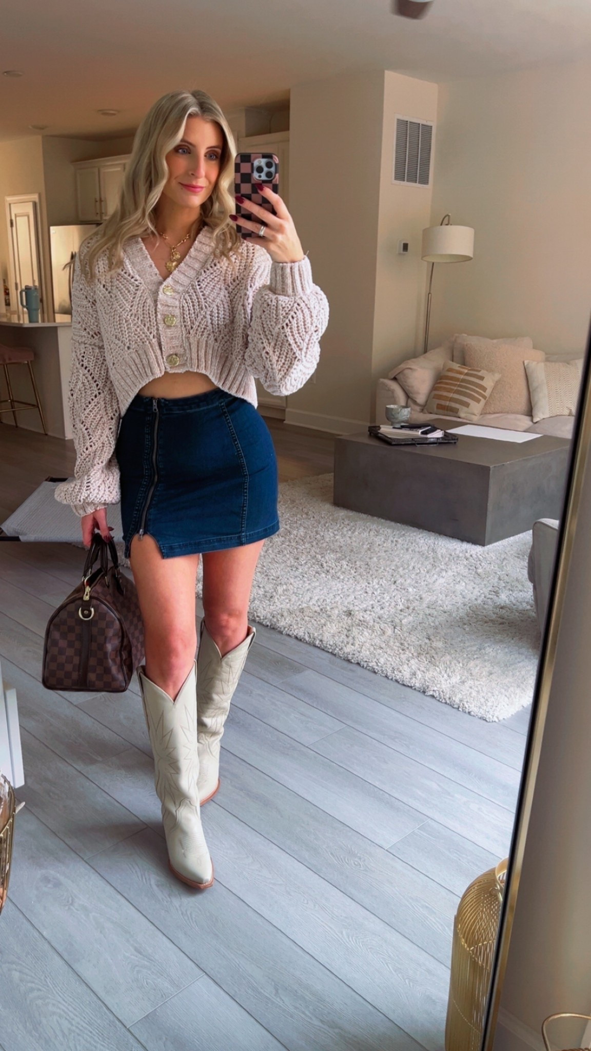 The perfect fall fit 🍁🍂

Boots - size 6.5. Size down half size 

Sweater - Altar’d State (can’t link 😞) size small 

Skirt - old Free People, linked similar option. 

#LTKShoeCrush