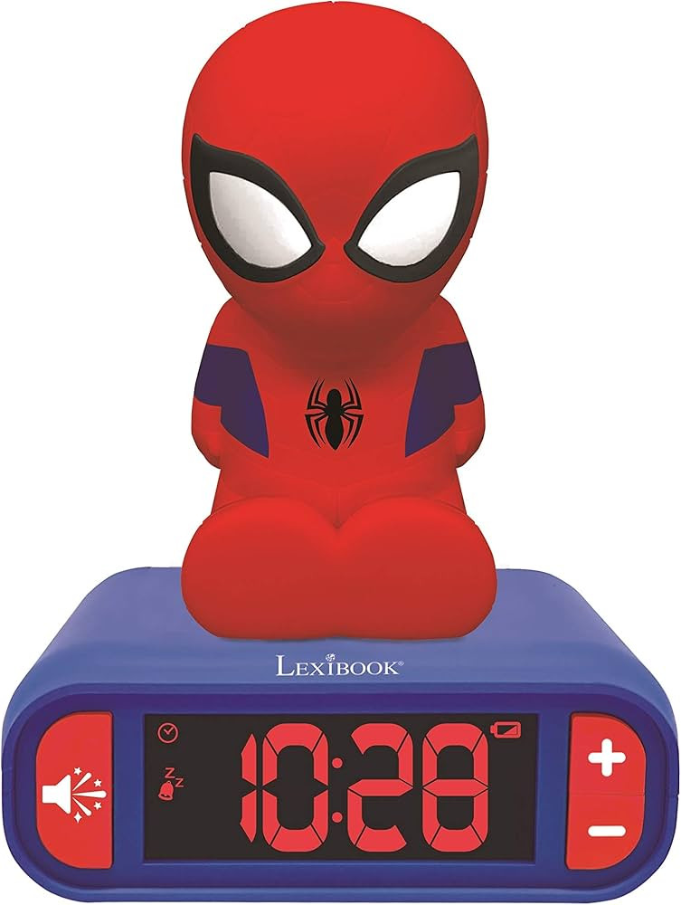 Lexibook Marvel Spider-Man Digital Alarm Clock with Night Light, Snooze, Sound Effects - Luminous... | Amazon (US)