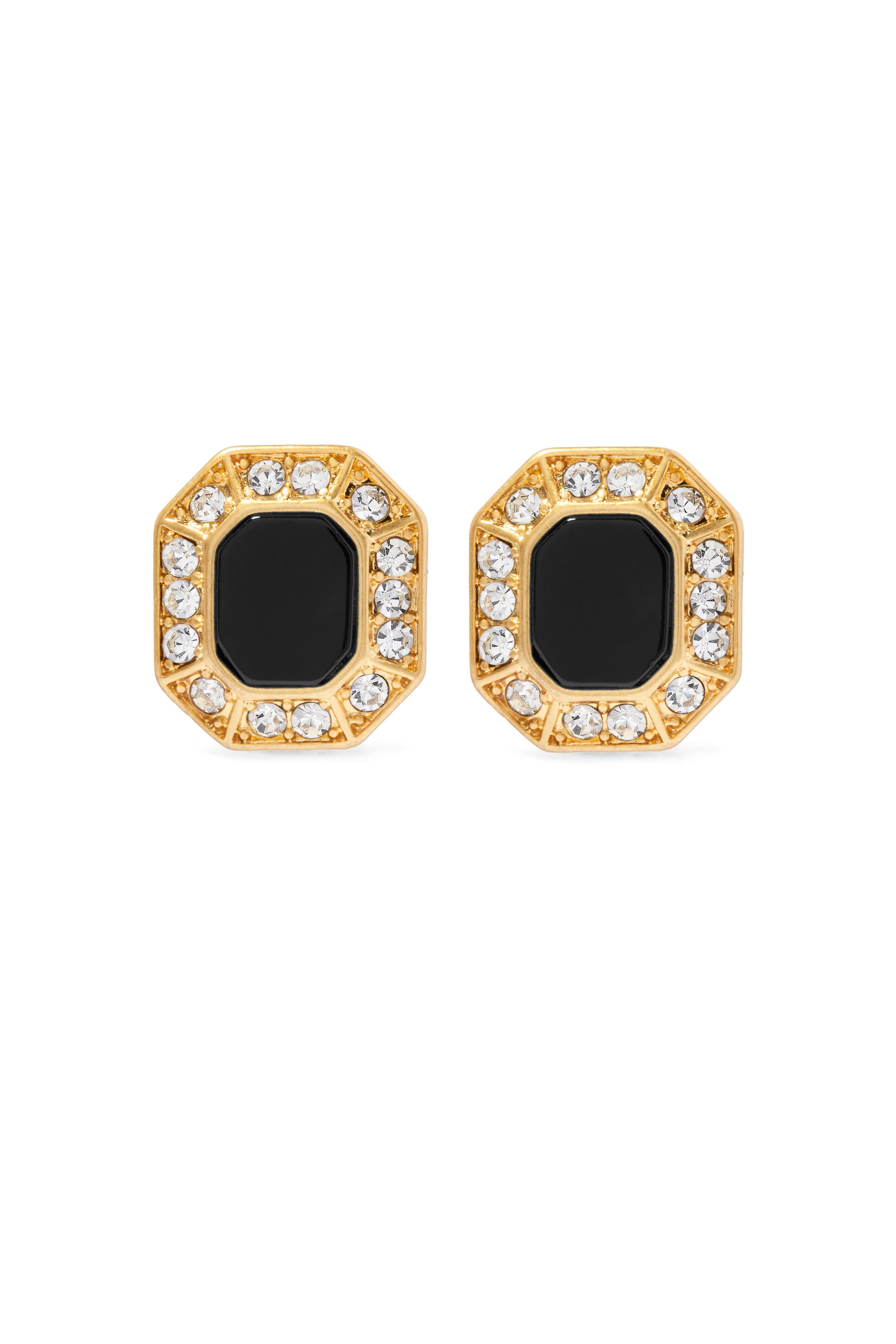 Luxury Clip On Earrings (Onyx Gold) | Holland Cooper