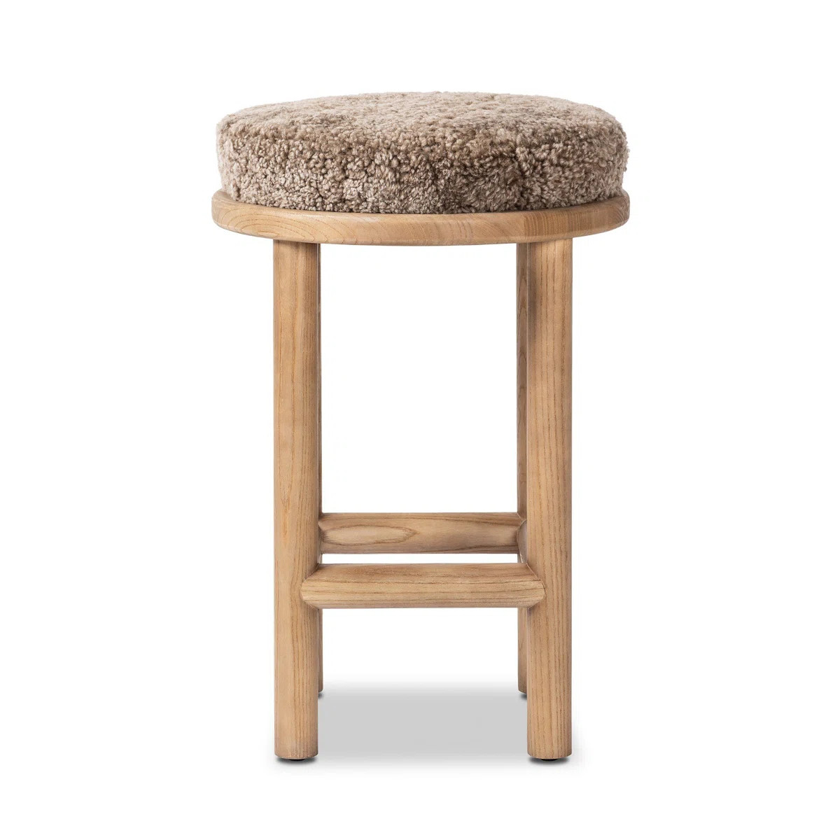 Bring a textural touch to the counter blonde finished solid para wood supports with rounded seati... | Wayfair North America