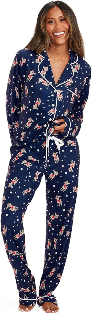 Tipsy Elves Women’s Christmas Pajamas - Classic Two Piece Lapel Pajama Set for Ladies - Cute an... | Amazon (US)