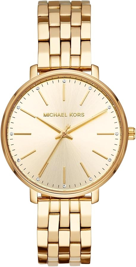 Michael Kors Pyper Three-Hand Gold-Tone Stainless Steel Women's Watch (Model: MK3898) | Amazon (US)