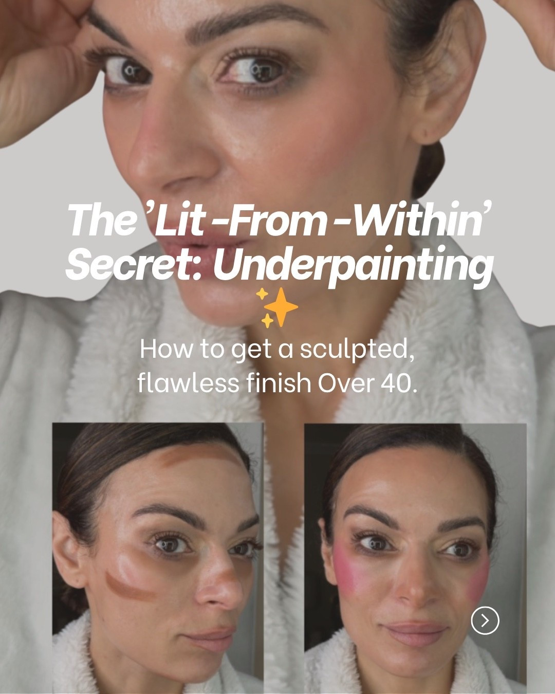 I’ve been obsessed with Underpainting lately. By layering your sculpt, highlight, and blush underneath a sheer veil of foundation, you get a lifted, airbrushed finish using about half the product. It’s the ultimate secret for a fresh, "lit-from-within" glow that doesn't settle into fine lines.

Here is your Underpainting Starter Kit checklist:

* [ ] Cream Contour or Bronzer Stick: Choose a cool-toned shade for sculpting or a warm-toned shade for a sun-kissed lift.
* [ ] Brightening Concealer: Opt for a formula 1–2 shades lighter than your skin tone to bring light to the center of the face.
* [ ] Cream or Liquid Blush: A high-pigment cream is best, as it needs to show through the foundation layer.
* [ ] Sheer Foundation or Skin Tint: The key is transparency. If the foundation is too full-coverage, you’ll hide all the work you did underneath. Look for "serum" or "tint" in the name.
* [ ] Hydrating Setting Spray: To "melt" the layers together and give that lived-in, glass-skin finish.
* [ ] Translucent Setting Powder: Only for targeted areas (like under the eyes or around the nose) to ensure the look lasts all day.

#LTKOver40 #LTKBeauty