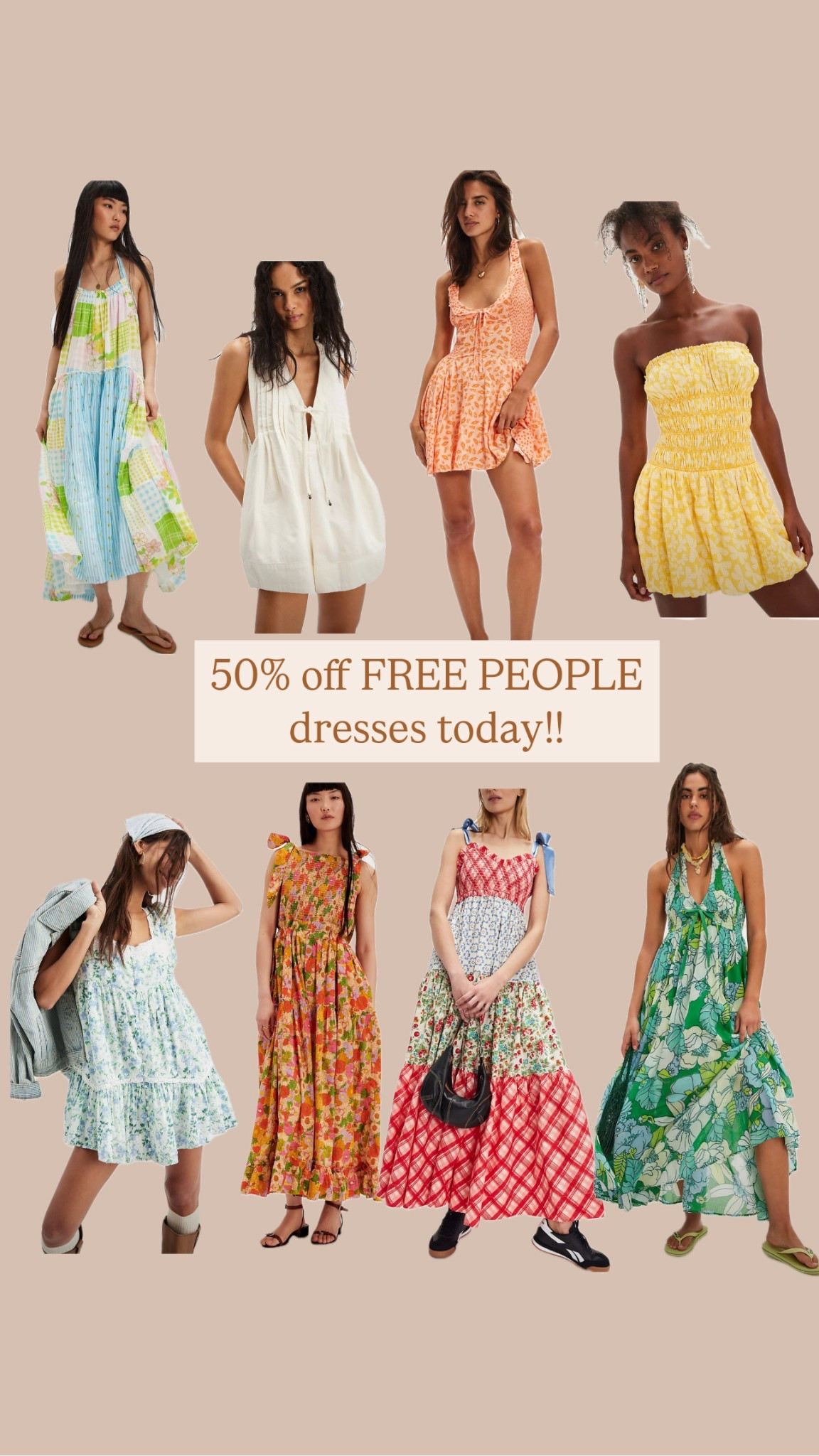 50% off FREE PEOPLE dresses today! 

#LTKSaleAlert #LTKSeasonal #LTKBump