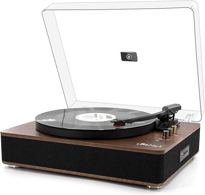 LP&No.1 Record Player with Stereo Speakers, 3-Speed Belt-Drive Turntable for Vinyl Records with W... | Amazon (US)