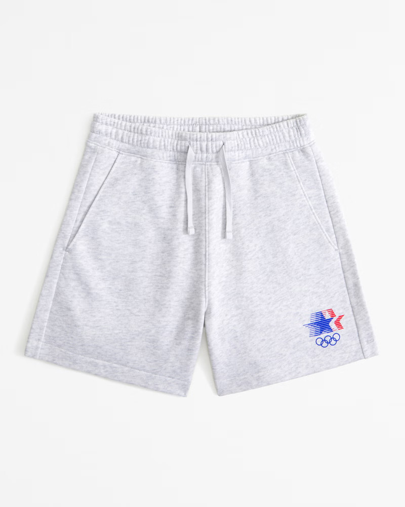 olympics graphic fleece shorts | Abercrombie & Fitch (US)