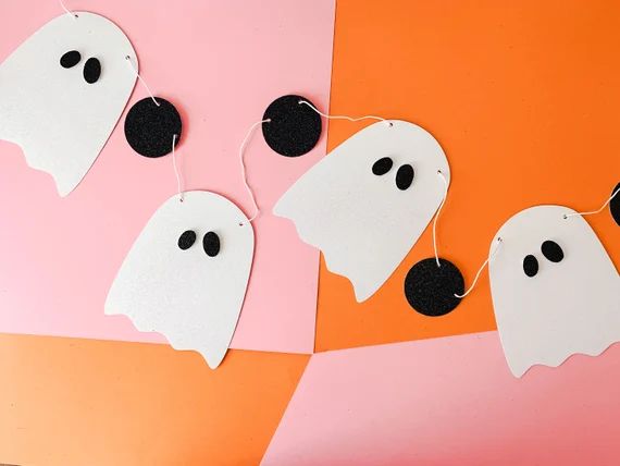 Ghost Banner - Halloween Decor - Ghost Garland-Boo Garland- Happy Halloween -Boo Banner | Etsy (US)