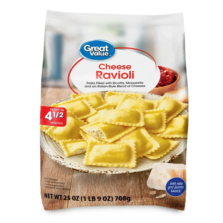 Great Value Cheese Ravioli Pasta, 25 oz | Walmart (US)