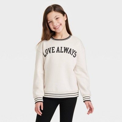 Kids' Fleece Crew Sweatshirt - Cat & Jack™ | Target